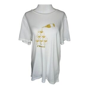 J.‎ Crew Collector Tee Champagne Tower Graphic Print Crew Neck Top Large
